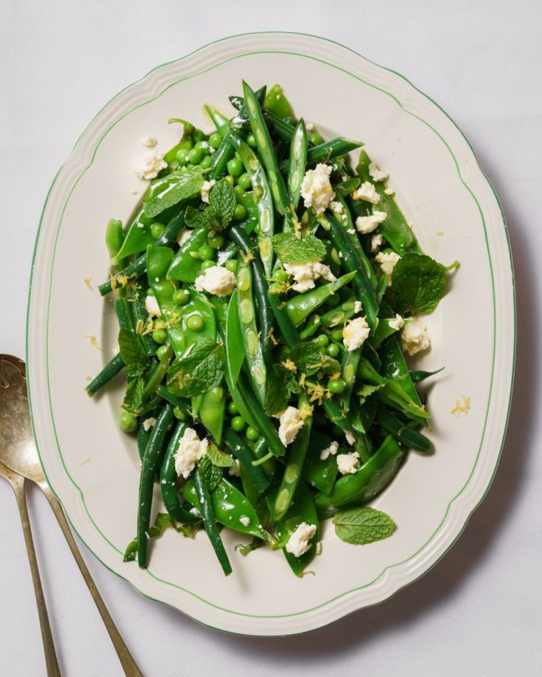 CHRISTMAS SALAD | FRESH PEA, MINT, FETA SALAD