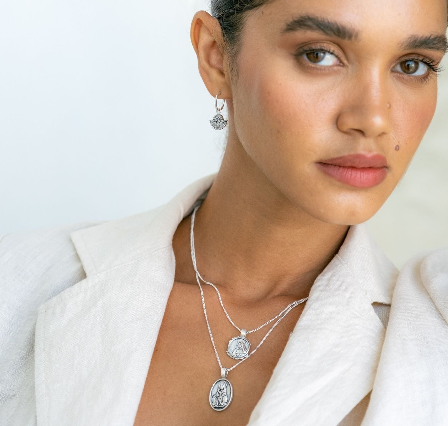 St Cabrini - Patron Saint of Immigrants - Silver