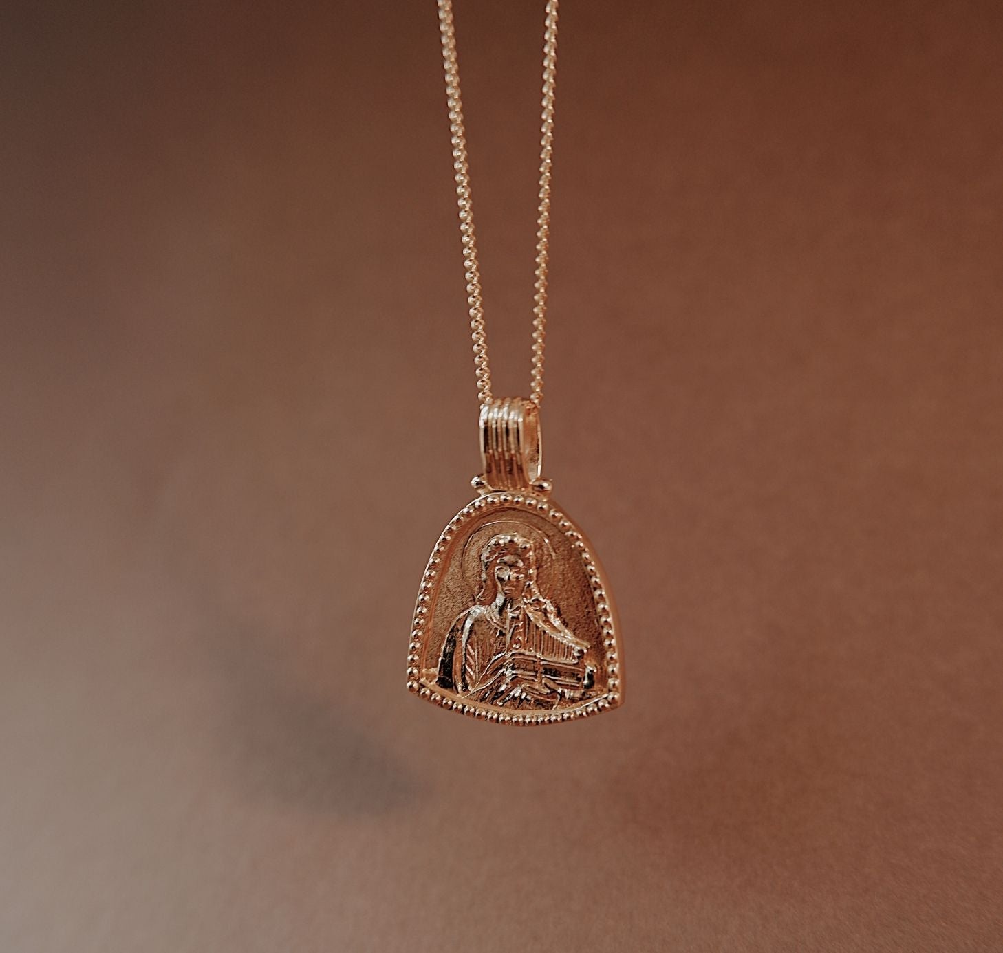 St Cecilia - Patroness of Music & Musicians - CHARM ONLY - Gold