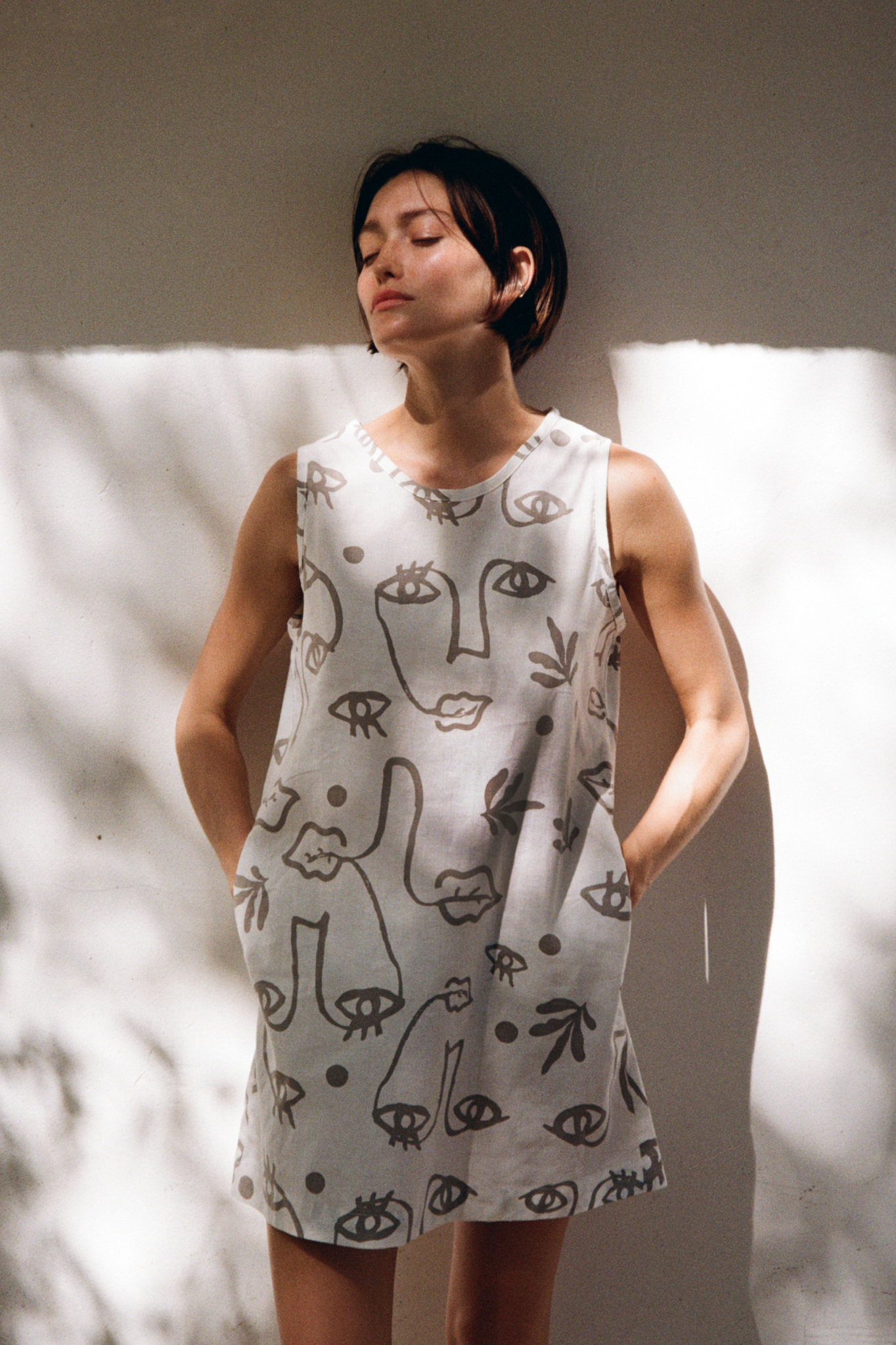 DOLLY DRESS - Plant Eyes Sage