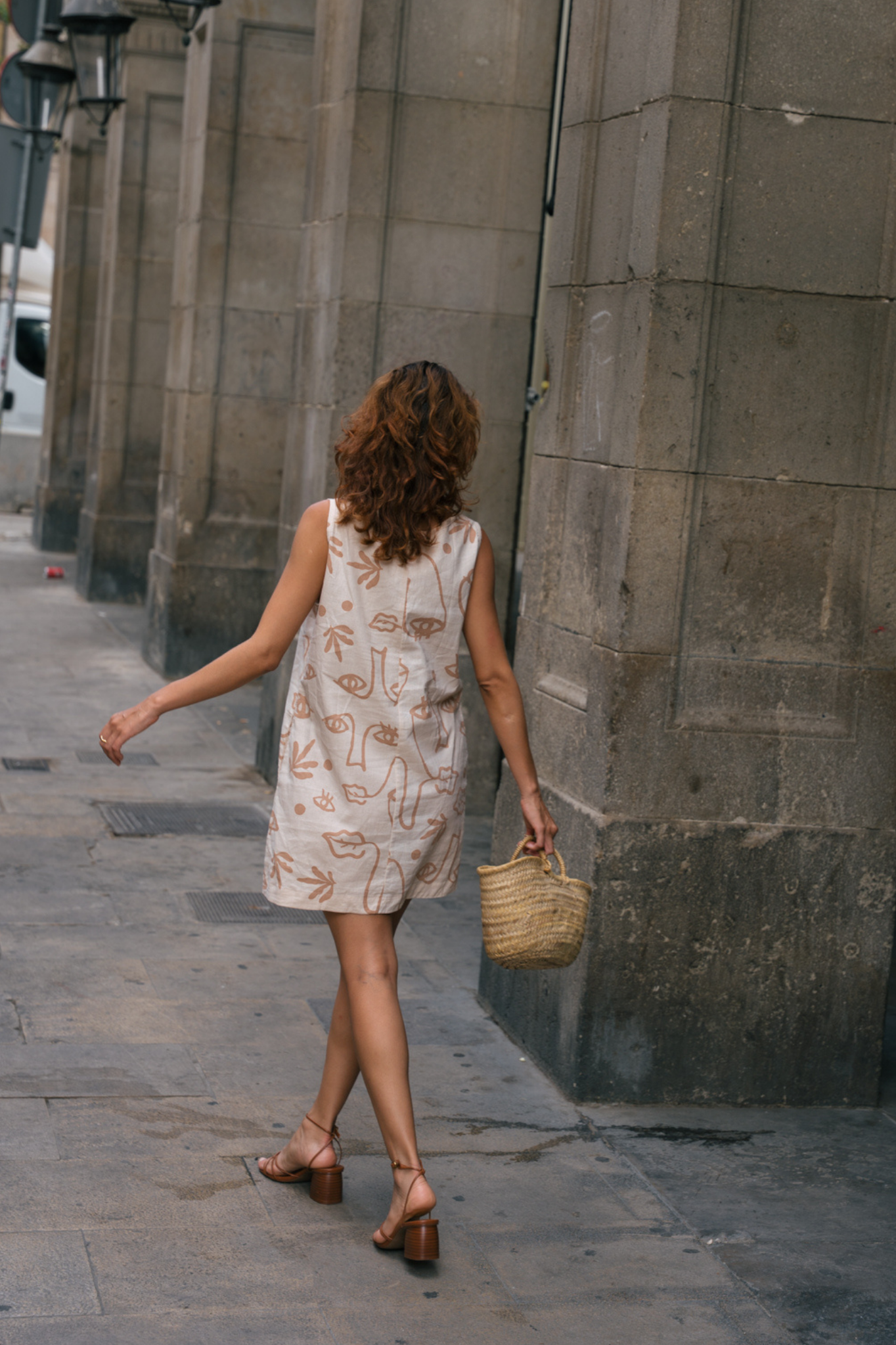 DOLLY DRESS - Plant Eyes Sand