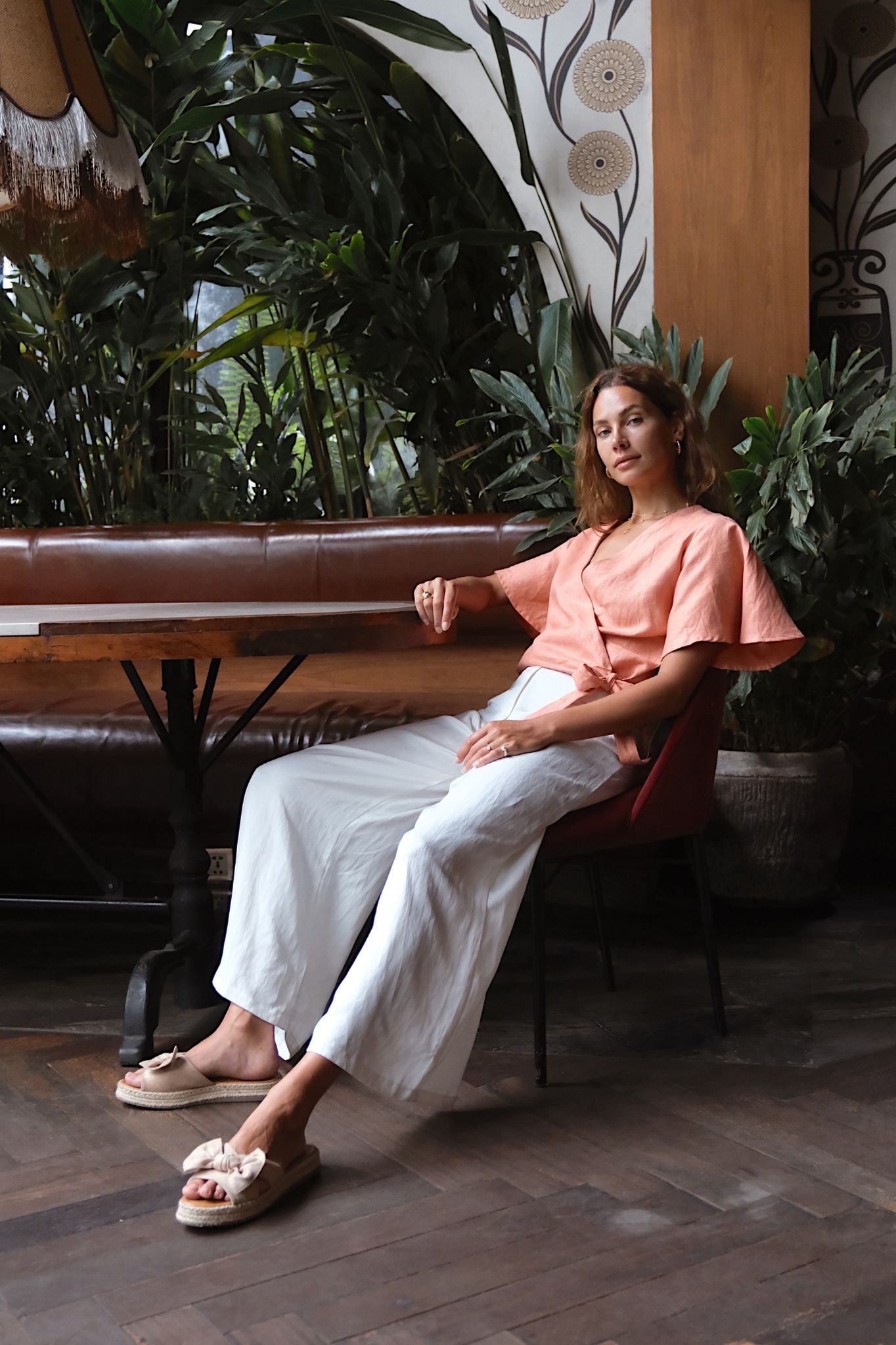 LILY WRAP TOP - Vintage Blush