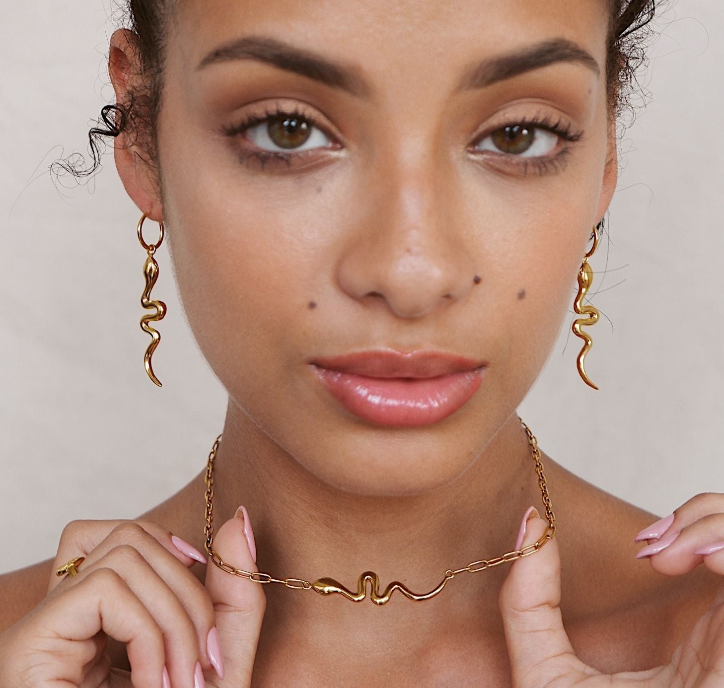 Snake 'Rebirth' Necklace -  Gold