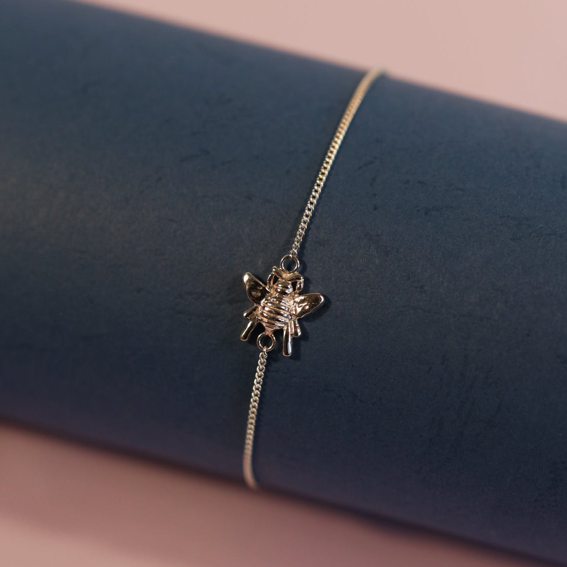 Honey Bee Charm Bracelet (Strength & Resilience) - Silver