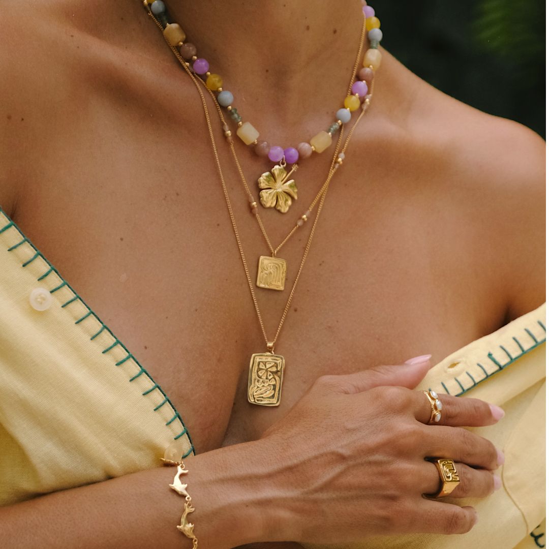 Doom & Bloom Necklace - Tahnee Kelland x Luna & Rose - Gold