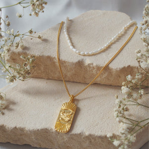 Truth & Good Luck Necklace (Reversible) -  Gold