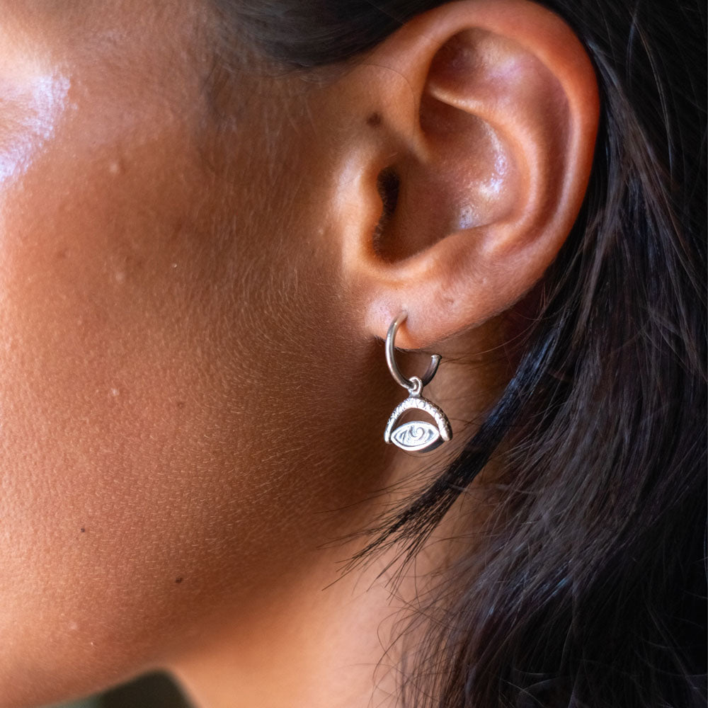 Protection Earrings - Silver Recycled sterling silver jewelry
