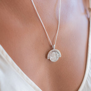 abundance necklace recycled silver