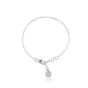 High Line Fine Chain Anklet - Silver