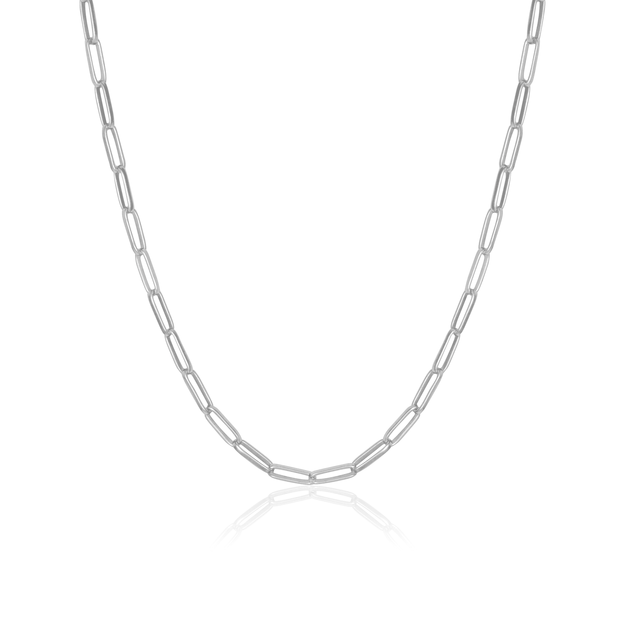 Washington Paper Clip Chain Necklace - Silver