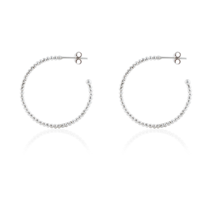 Central Park Dotty Earrings 30mm - Silver