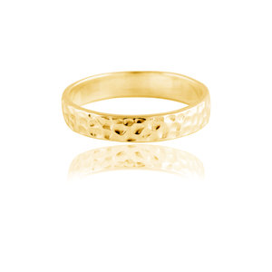 MOMA Hammered Ring 4mm - Gold