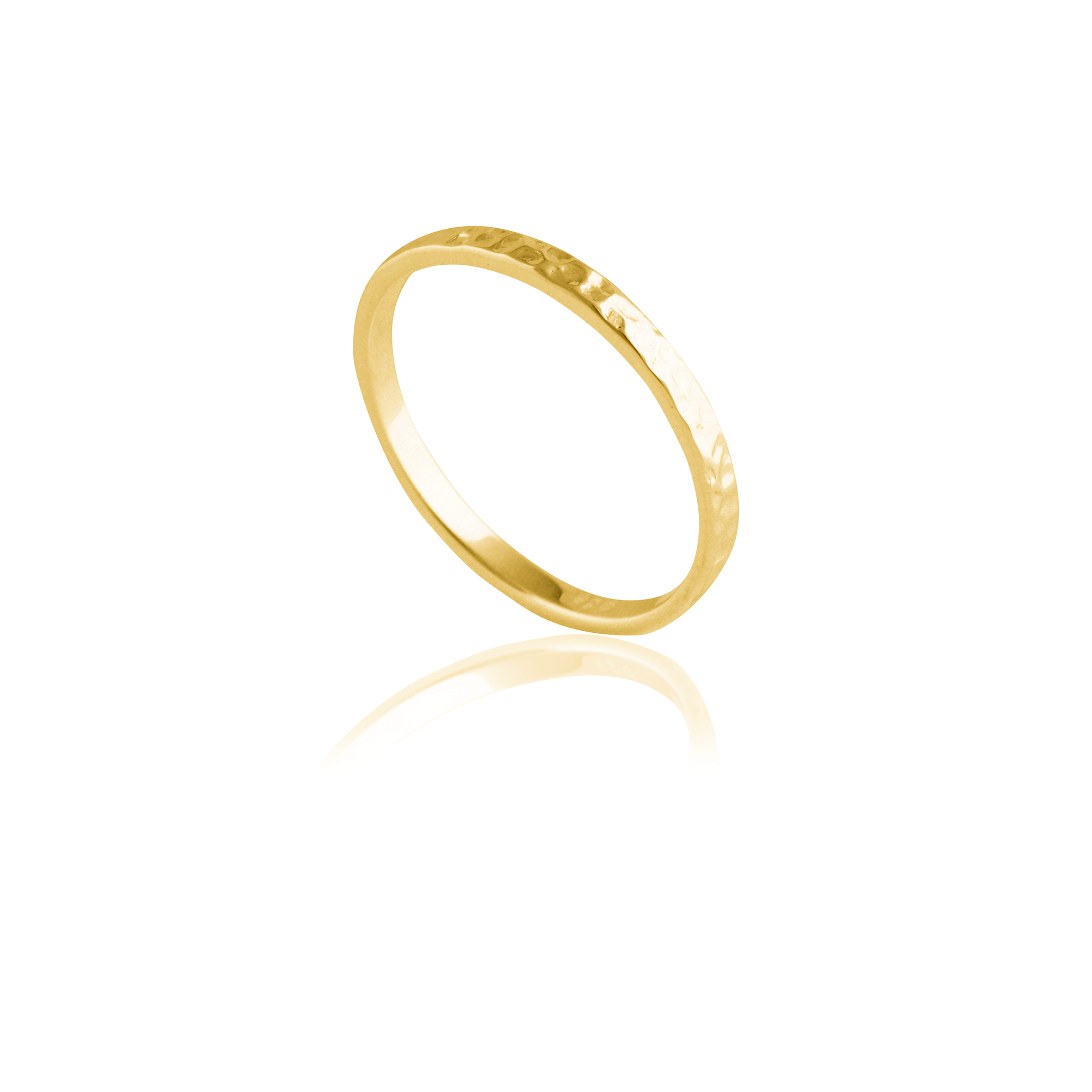 MOMA Hammered Ring 2mm - Gold