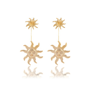 Neri x Luna & Rose - Double Sunshine Earrings - Gold