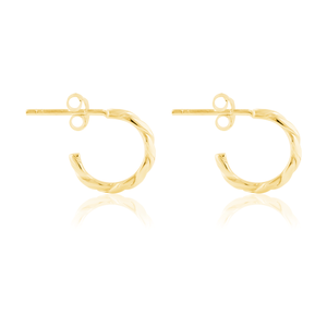 The Hudson Twisted Hoops 12mm - Gold
