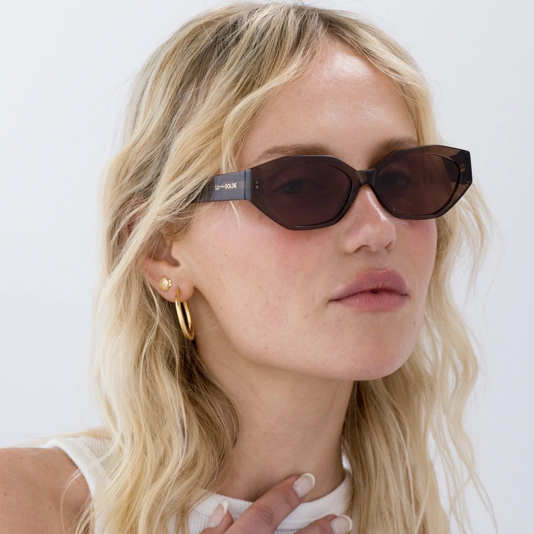 PRE ORDER Lu Goldie - Eliana Sunglasses Espresso