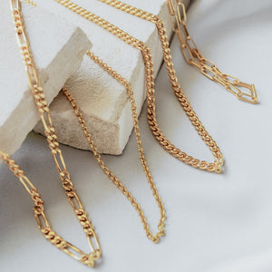Manhattan Rollo Chain Necklace - Gold