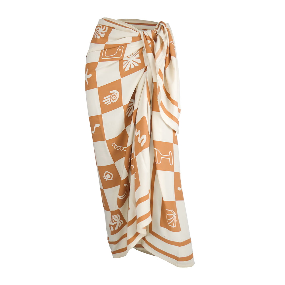 Tuscan clay-colored sarong on a clean white background