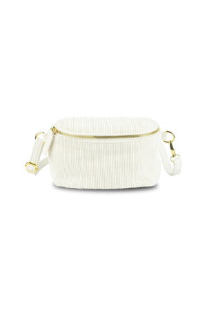 Cord Cross Body Bag Plant Dyed Coconut White Colour