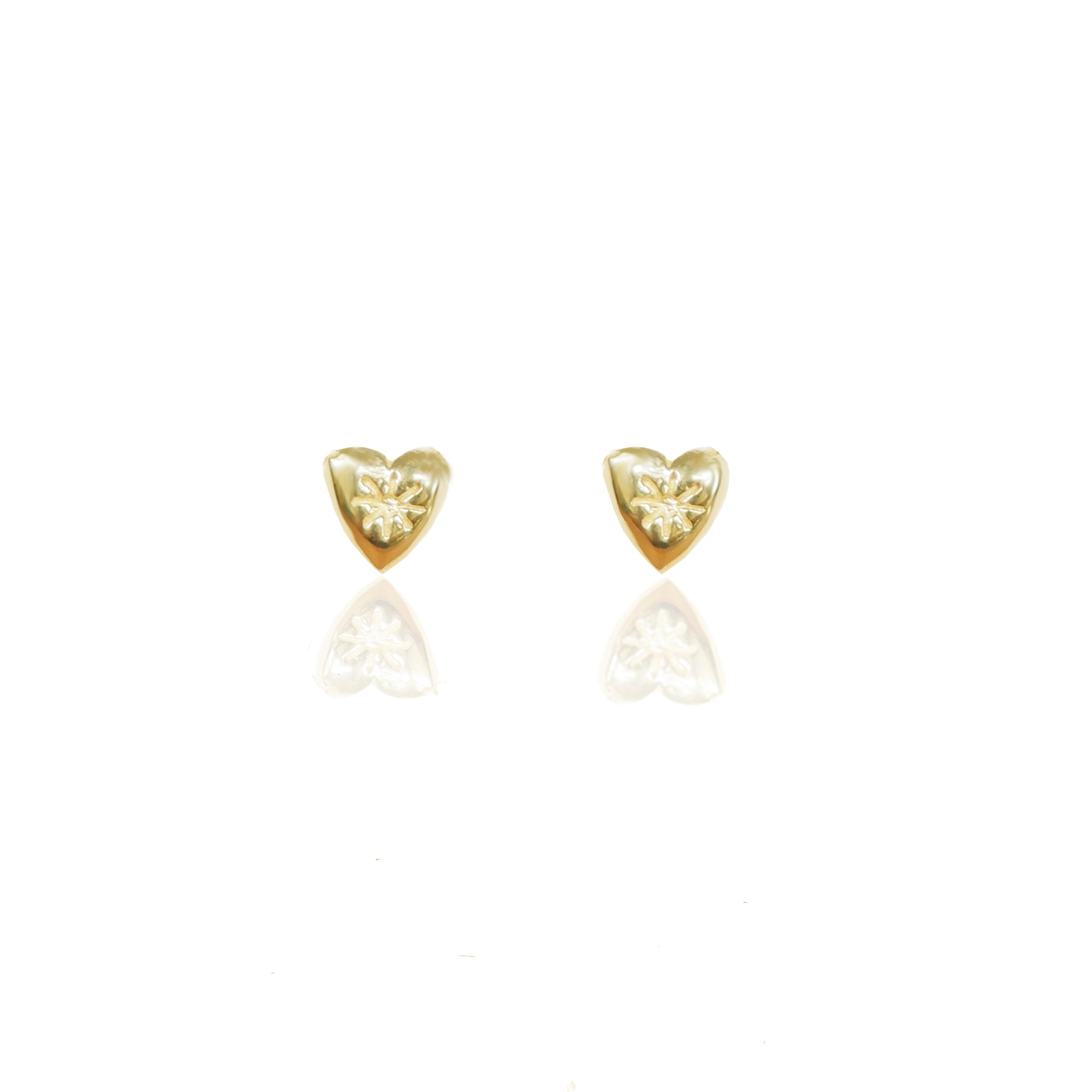 Love Puff stud earrings in gold