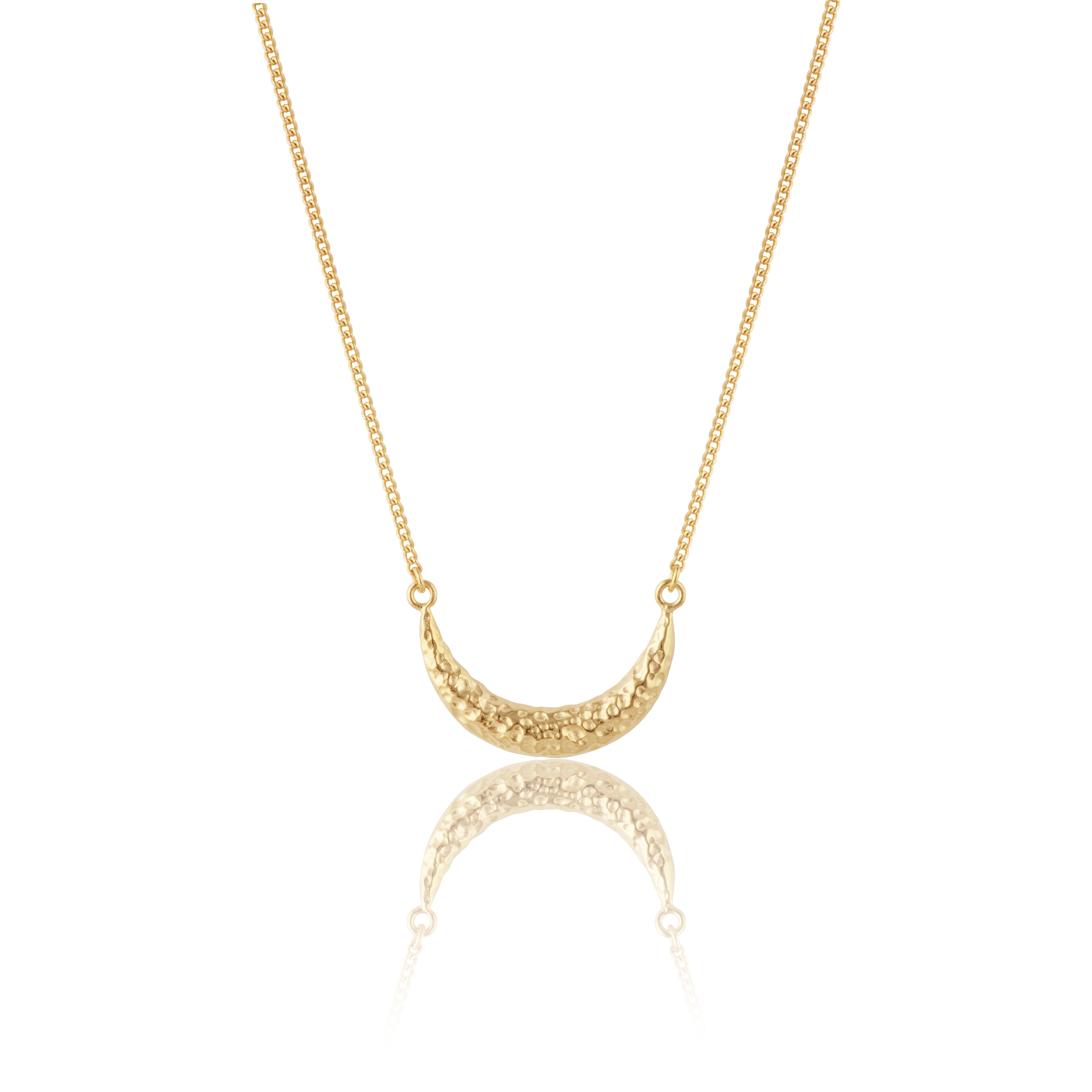 Clarity Crescent Necklace -  Gold