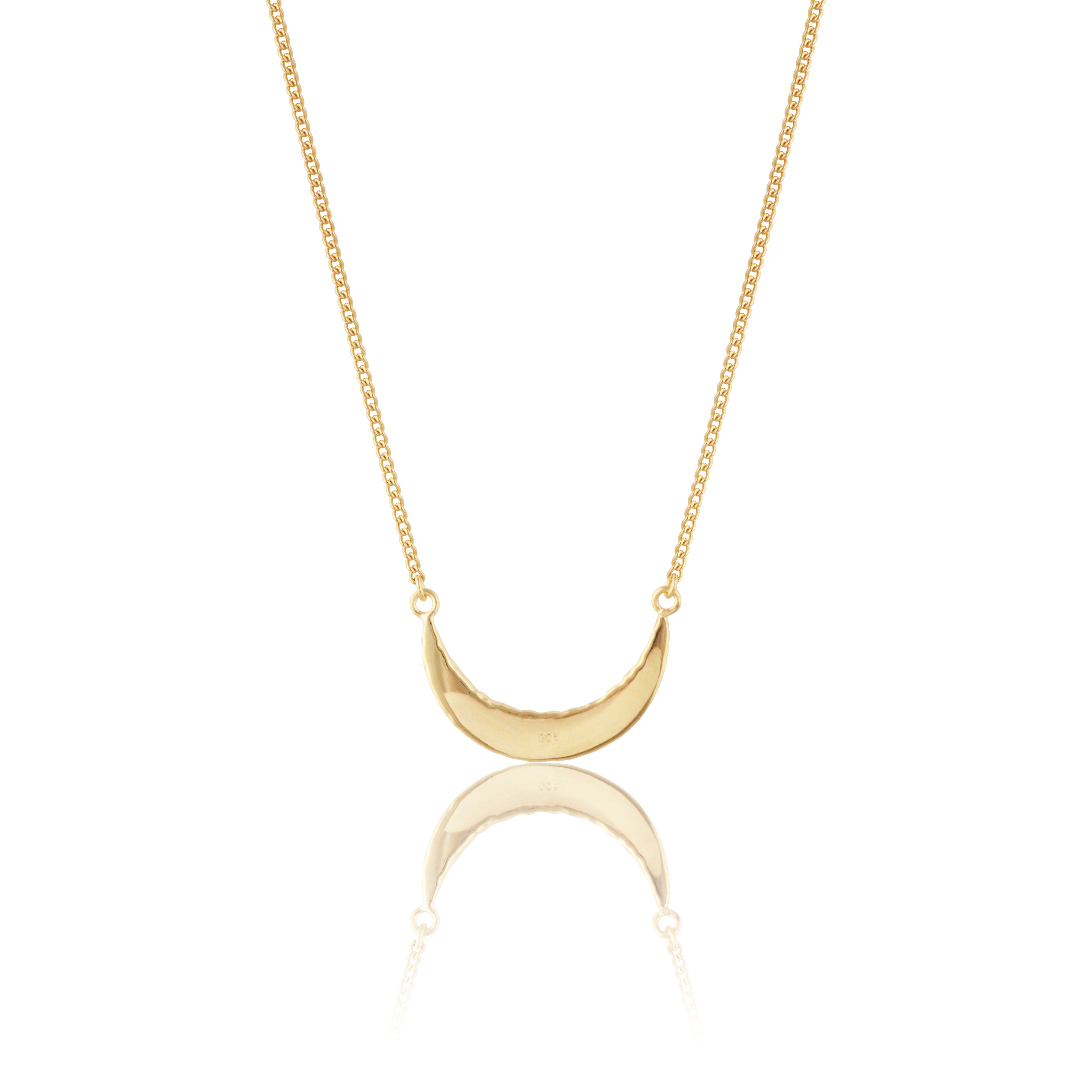 Clarity Crescent Necklace -  Gold