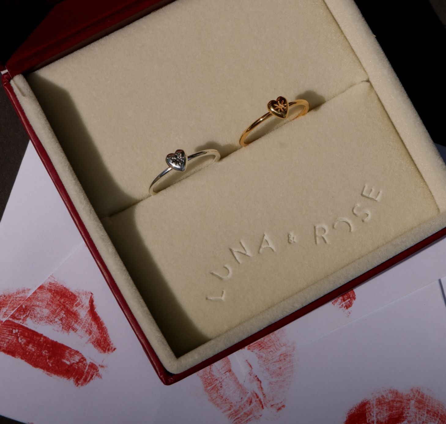 Luna & Rose jewellery love puff ring in old & Silver