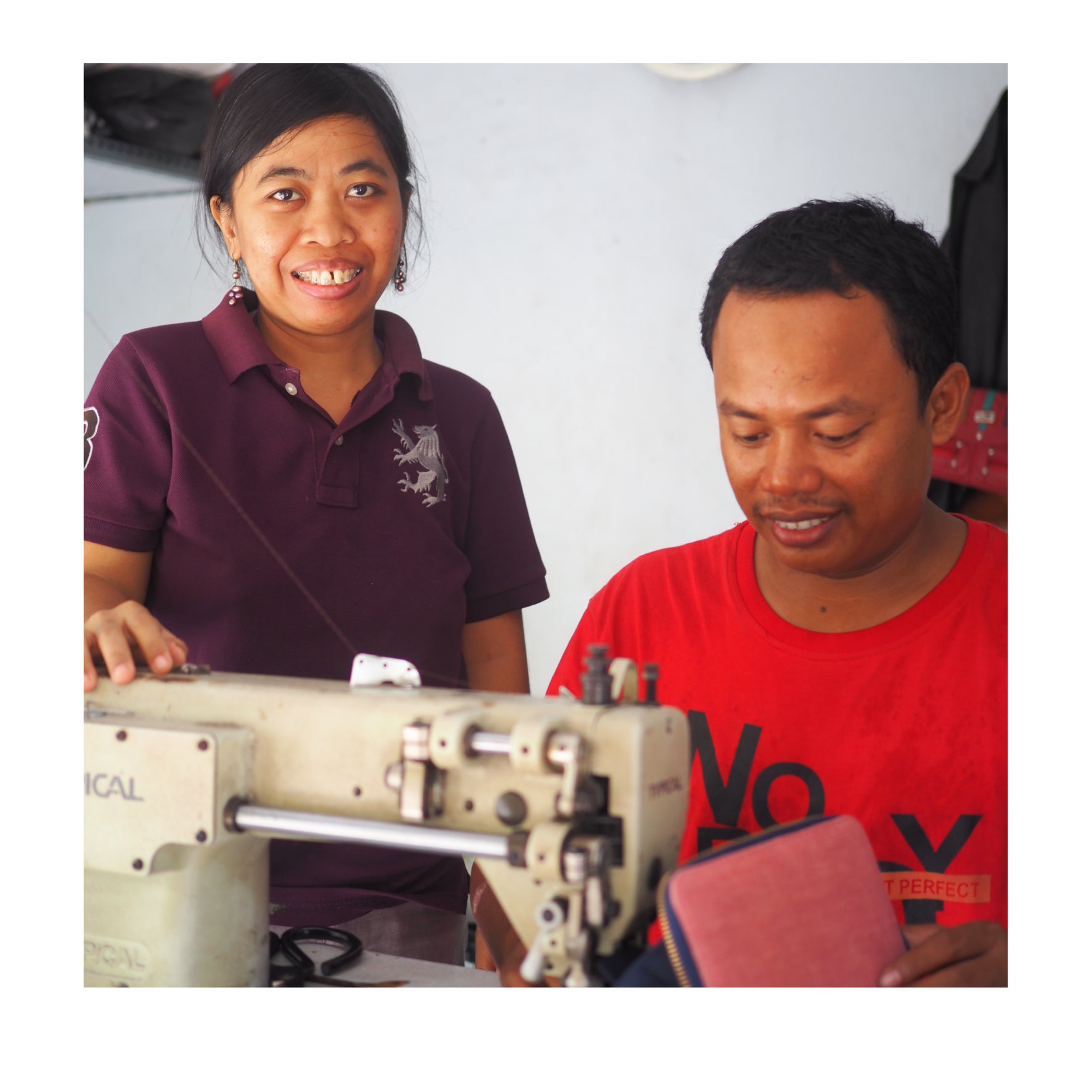 Putu and Hanafi are our Tailors and love birds making our wallets