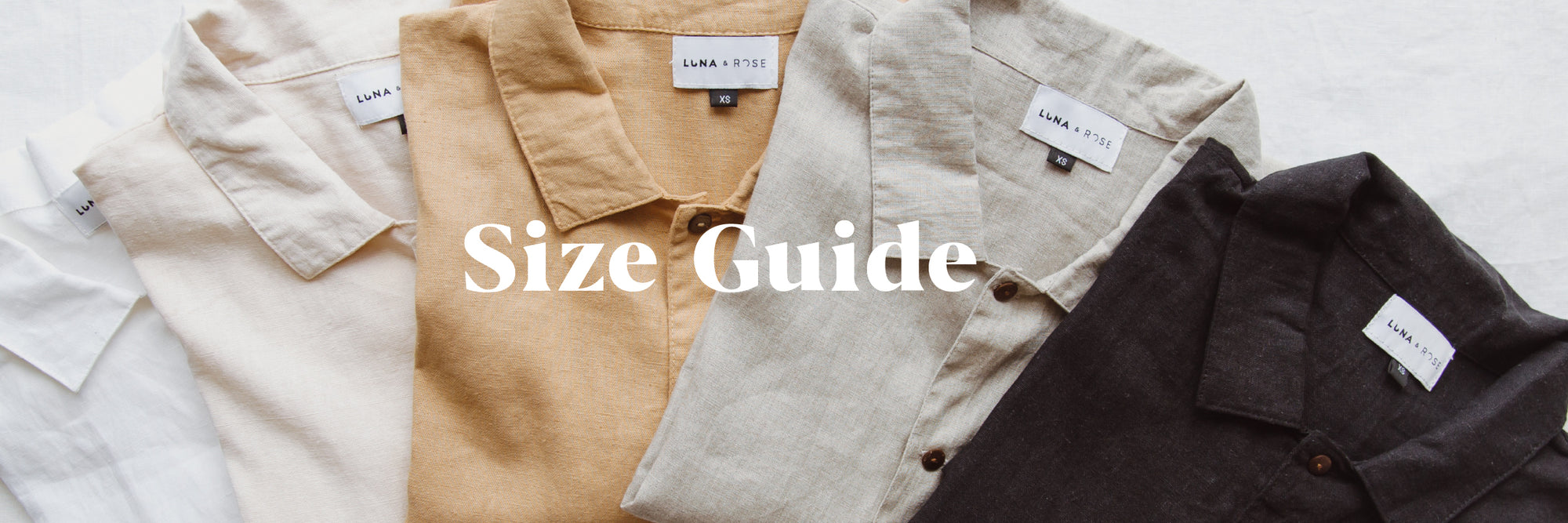 Luna & Rose Size Guide Apparel and Necklace lengths