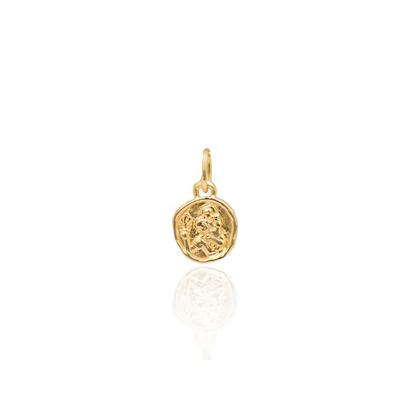 Mini Saint christopher charm gold 