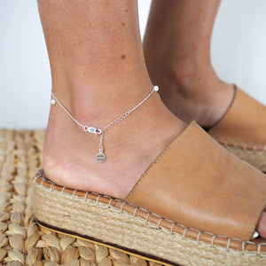 Liberty Droplet Anklet - Silver