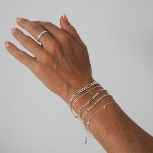 Manhattan Rollo Chain Bracelet - Silver