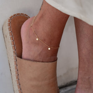 Liberty Droplet Anklet - Gold