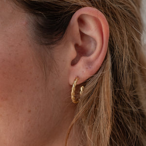 The Hudson Twisted Hoops 20mm - Gold