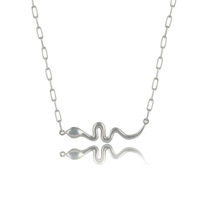 Recycled Silver Snake necklace for Rebirth