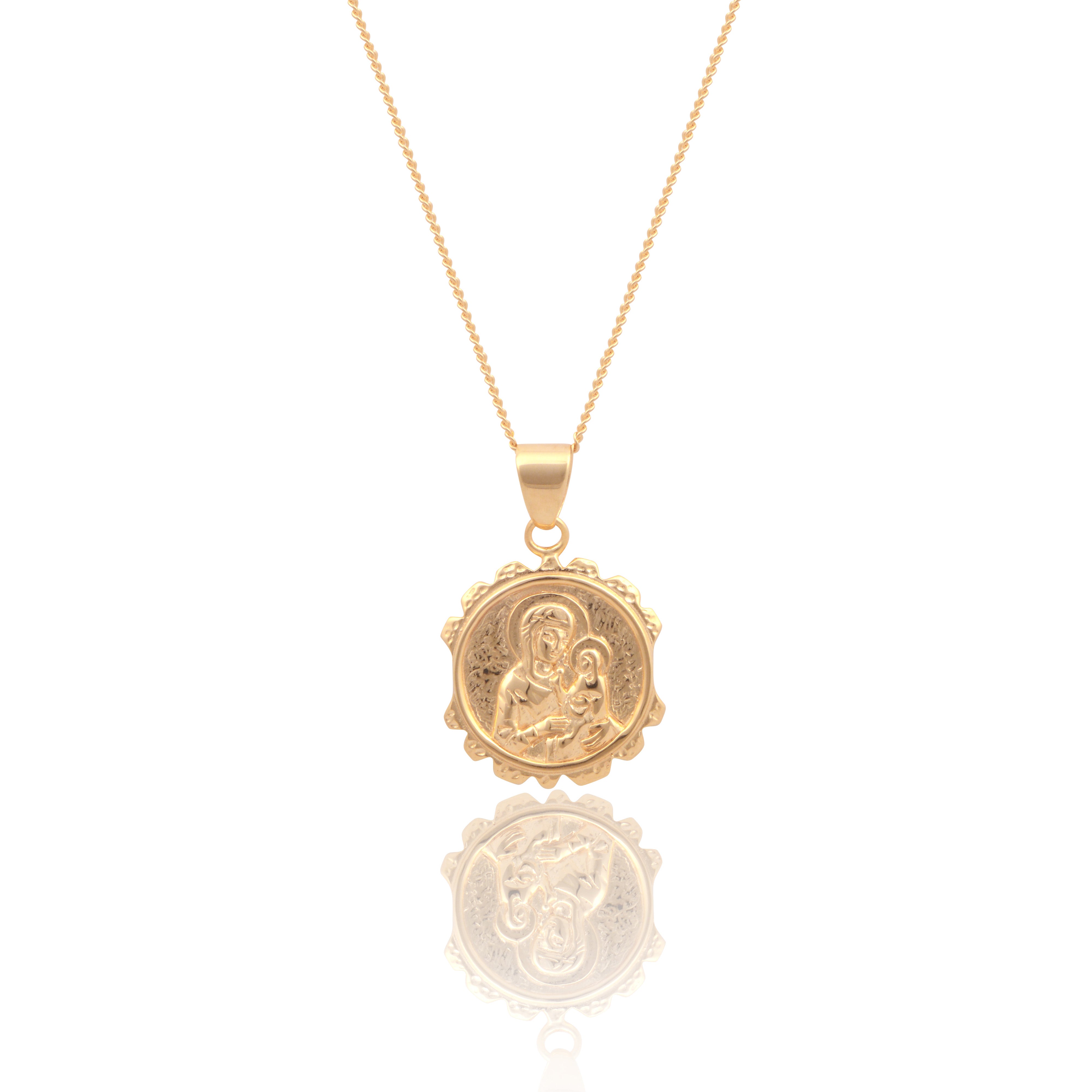 St Anne necklace gold in white background