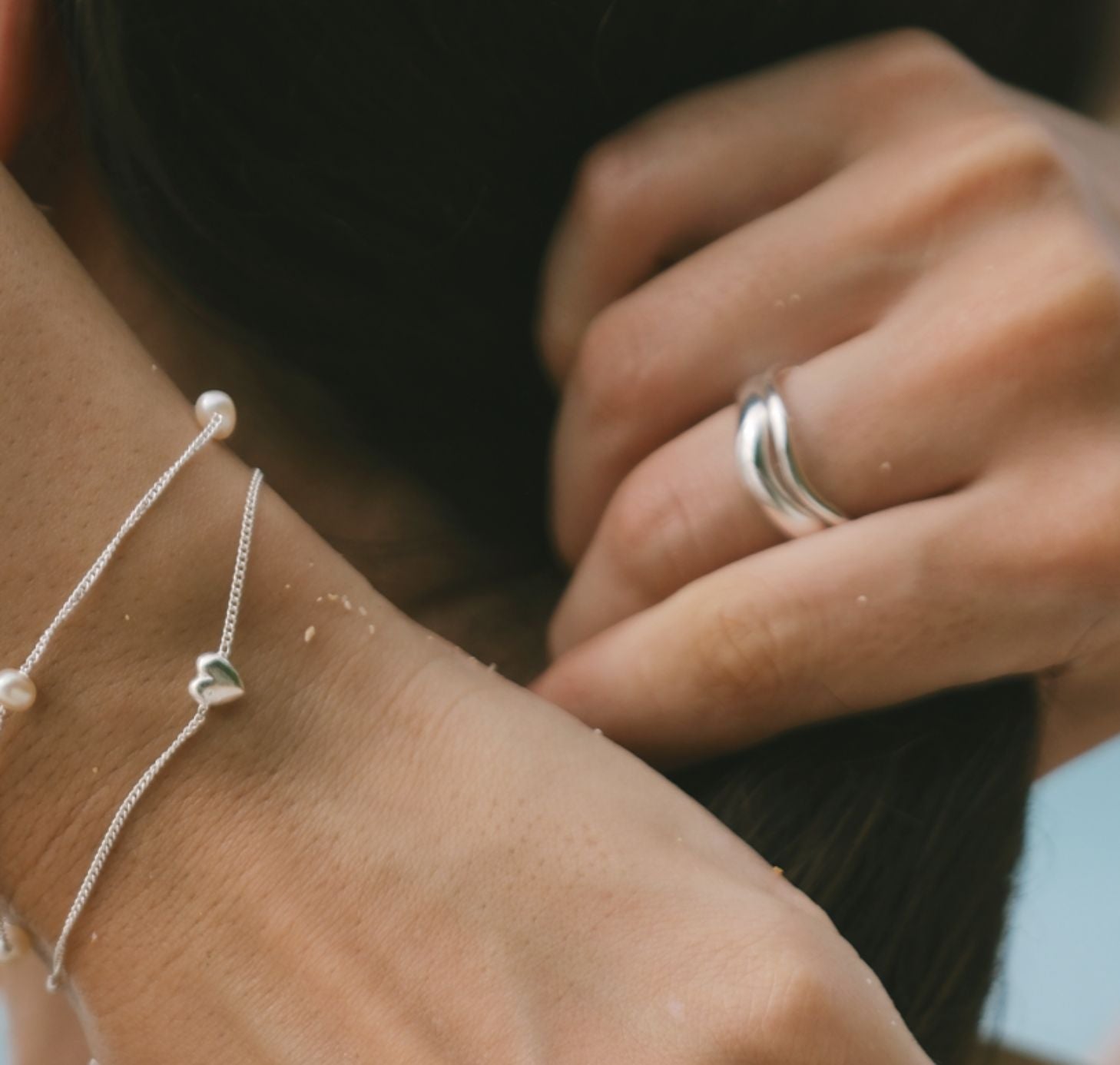 Mini Heart 'Love Puff' Bracelet - Silver by Luna & Rose