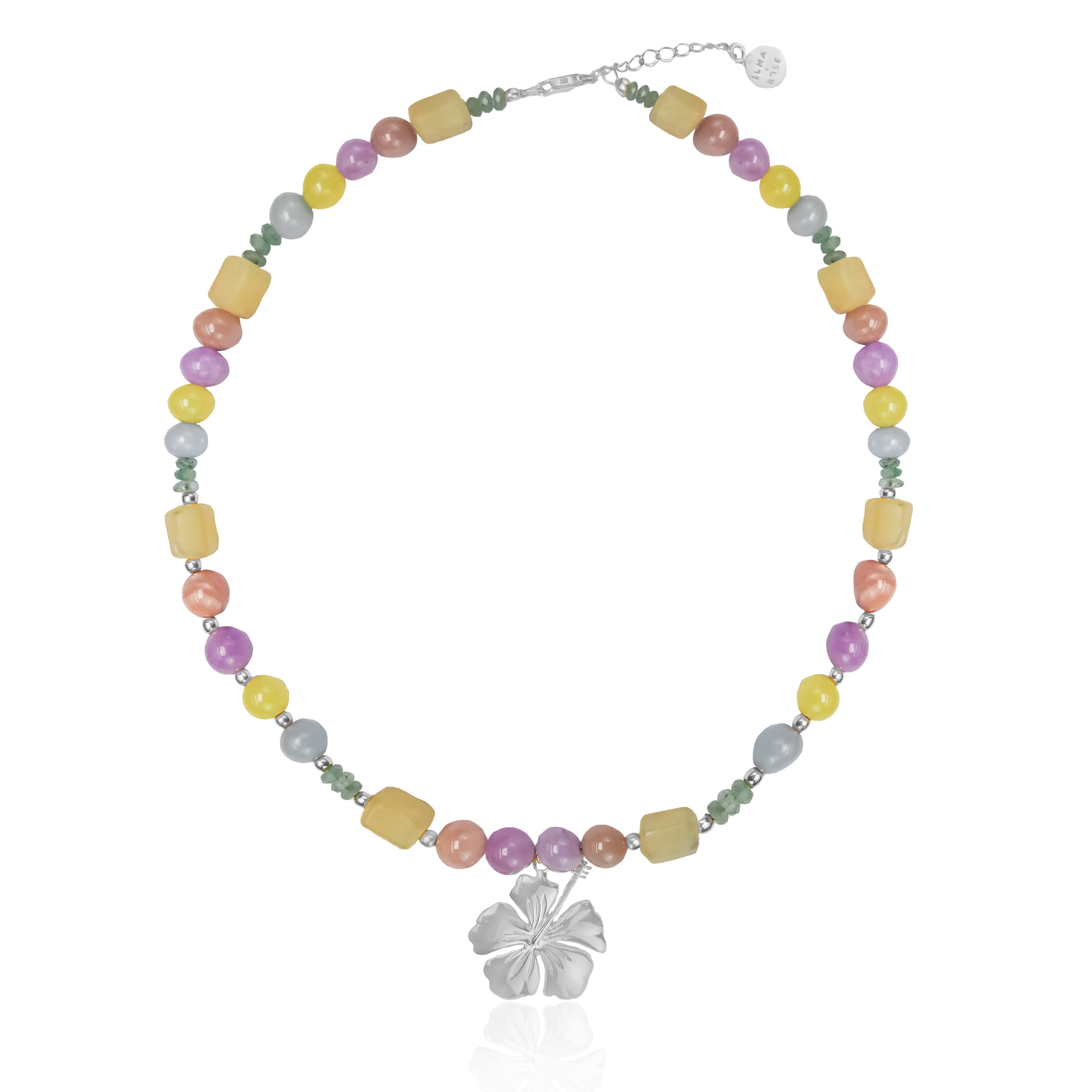 Hibiscus Necklace - Tahnee Kelland x Luna & Rose - Silver
