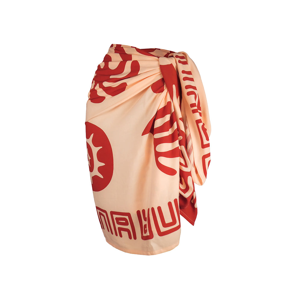Terracotta sarong displayed against a clean background
