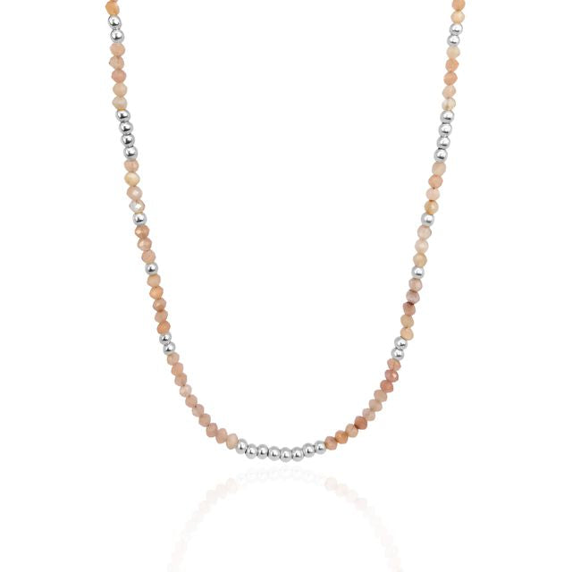 The Billy Blush Necklace - Silver close up design 