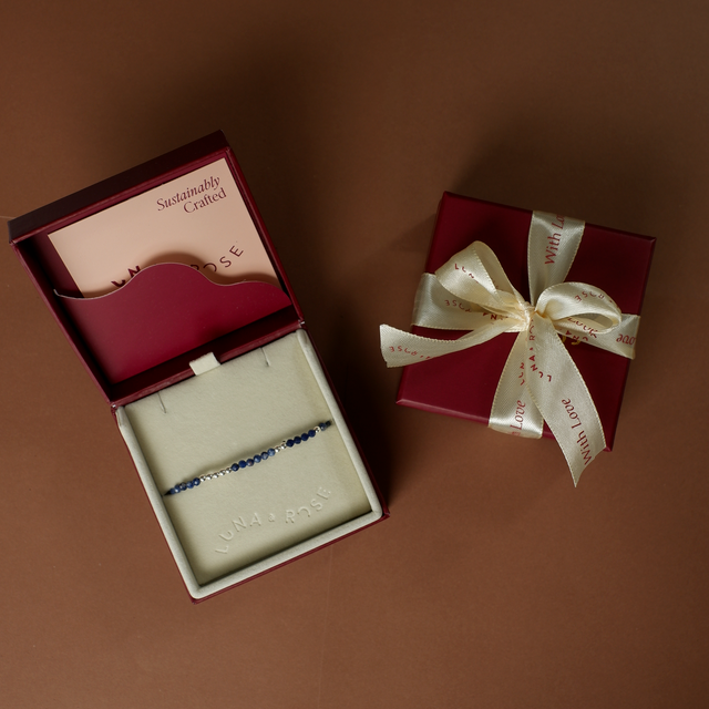 The Indigo Tide Bracelet Silver in Packaging Luna and Rose