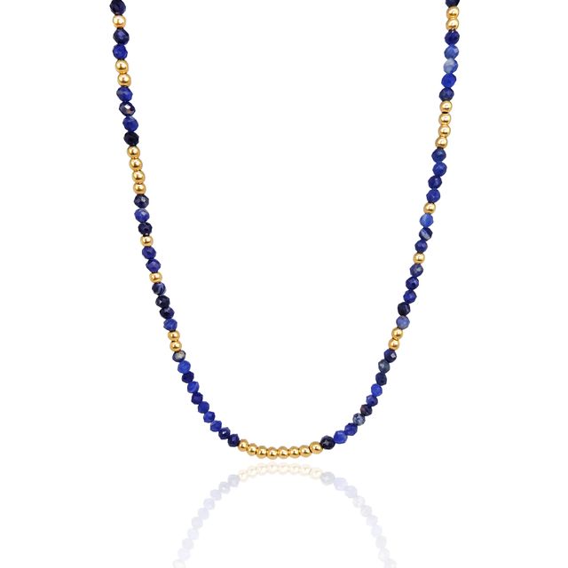 The Indigo Tide Necklace gold in white background
