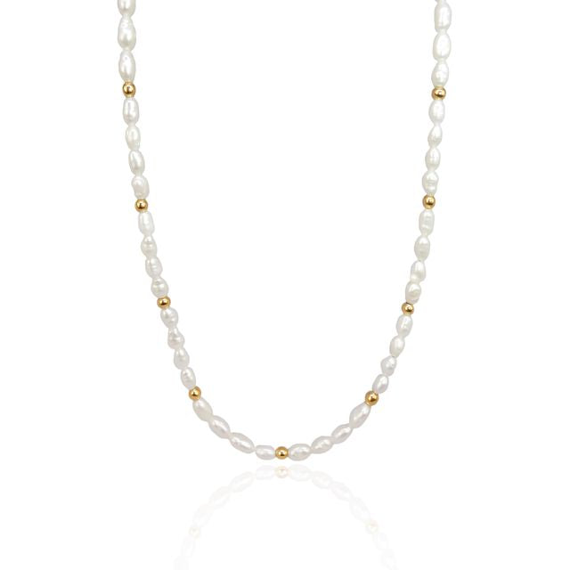 The Remi Necklace - Gold in white background