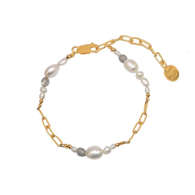 The Shoreline Bracelet - Gold in white background
