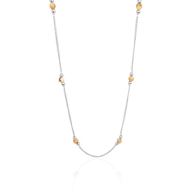 The Sunstone Necklace - Silver close up design 