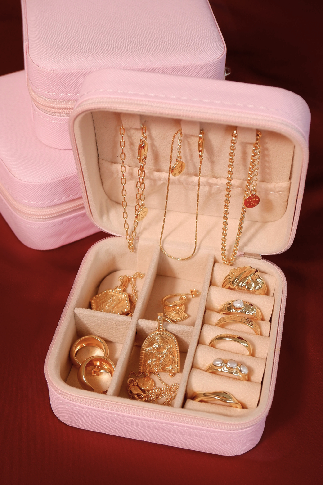 The Jessie Jewellery Travel Case - Blush