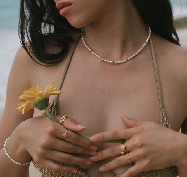 a woman wearing The Remi series 