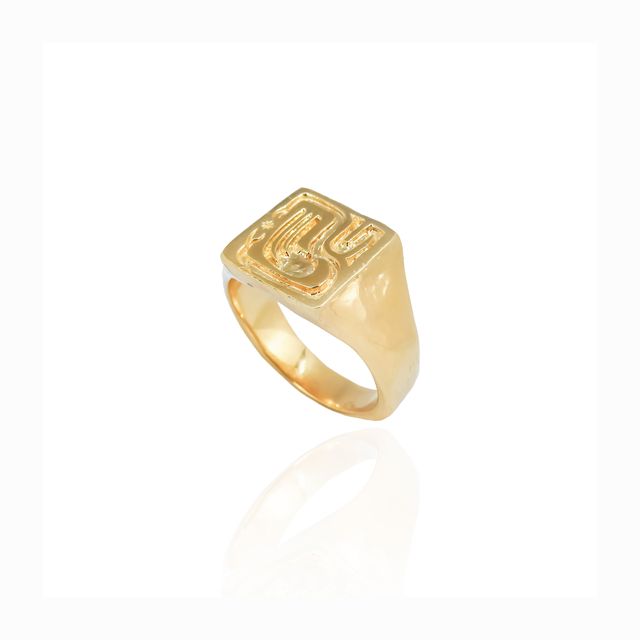 Chic gold ring  piece displayed on a white surface by luna and rose