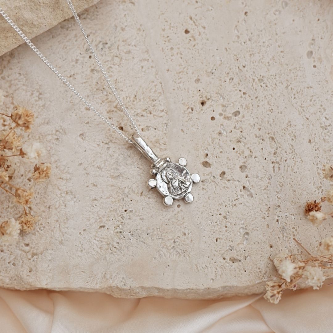  Silver Mary Magdalene Pendant - Symbol of Power, Grace, Loyalty & Adversity