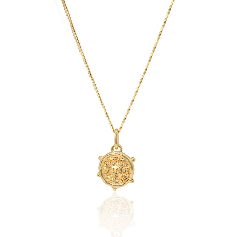 Mini Medusa necklace displayed on a clean white background